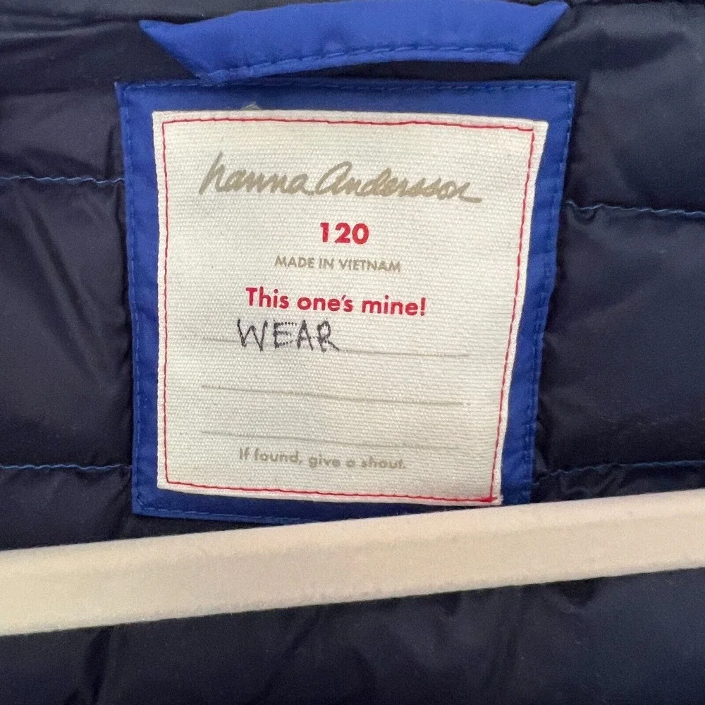 Hanna Andersson Royal Blue Puffer Vest